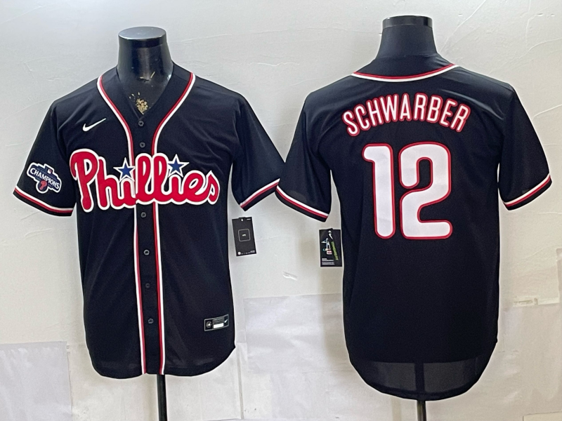 Men 2026 Philadelphia Phillies #12 Schwarber black Game Nike MLB Jersey 0527003->detroit tigers->MLB Jersey